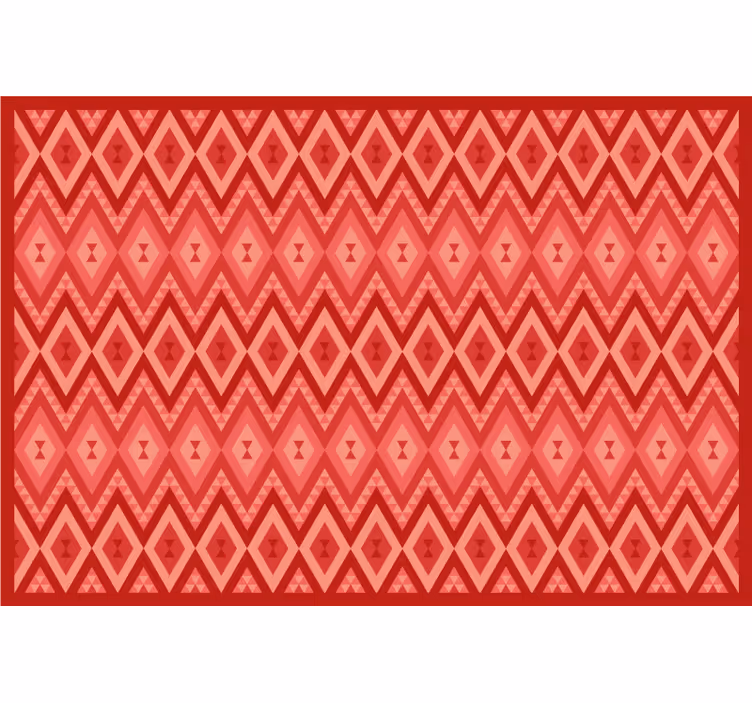 Rulou geam roșu design vintage etnic - TenStickers