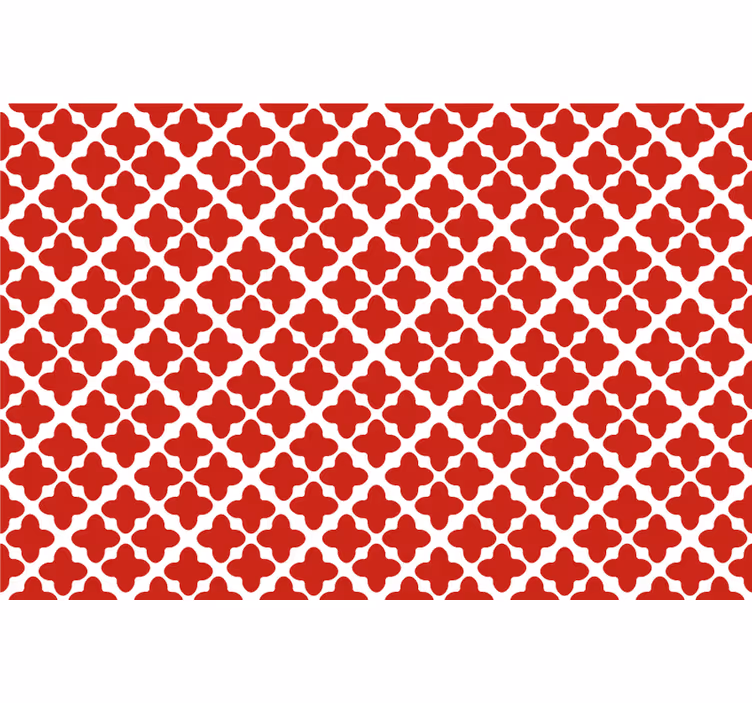 Rulou geam roșu cu model geometric alb - TenStickers