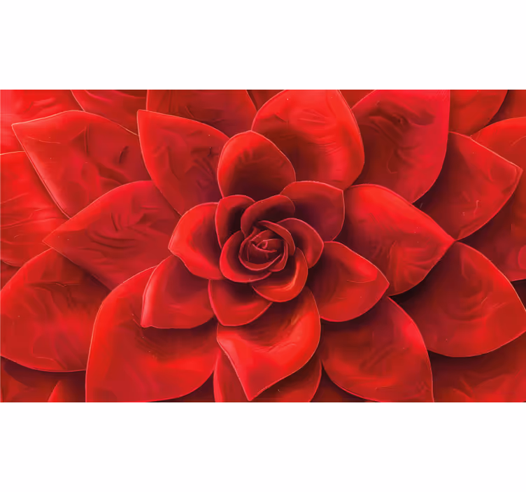 Rulou geam roșu cu design petale de floare - TenStickers