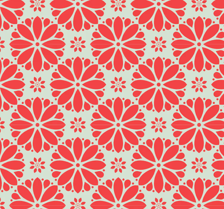 Rulou geam exterior tapet cu motive florale geometrice - TenStickers