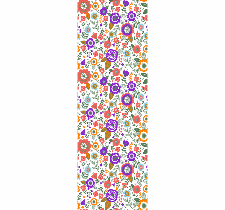 Rulou geam tineret flori colorate și frumoase - TenStickers