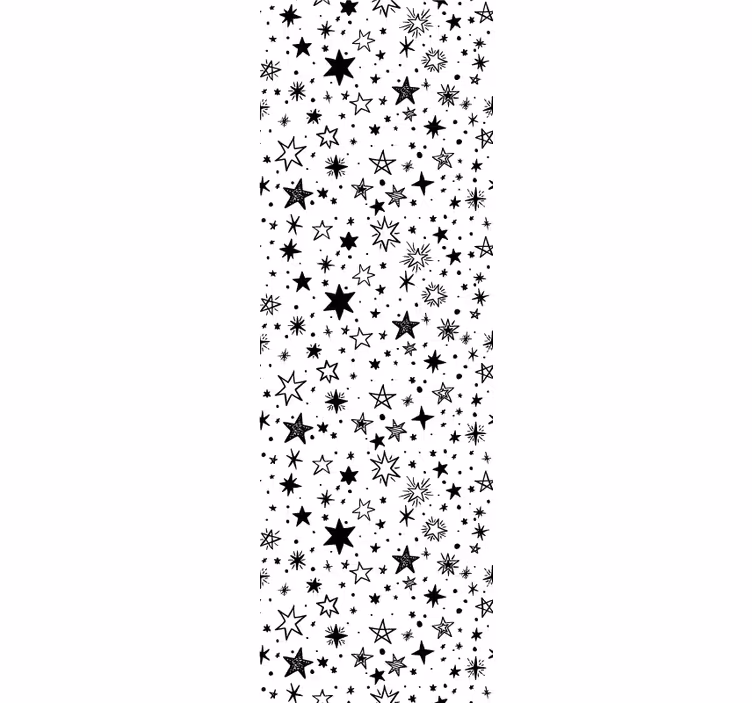 Rulou geam tineret model stele negre pe fundal alb - TenStickers
