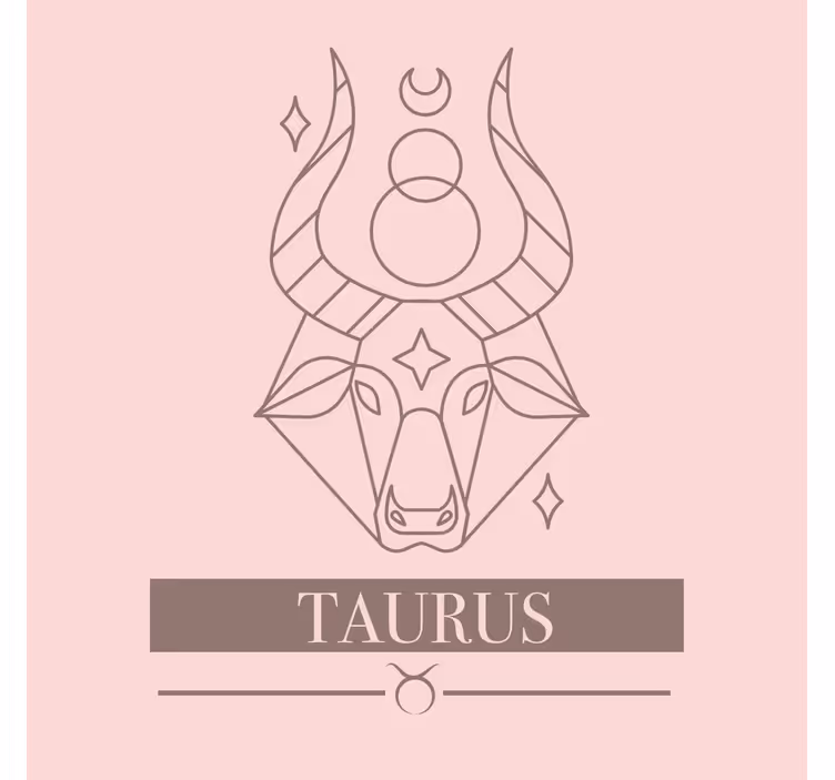 Rulou geam baie design zodiacal taur roz - TenStickers