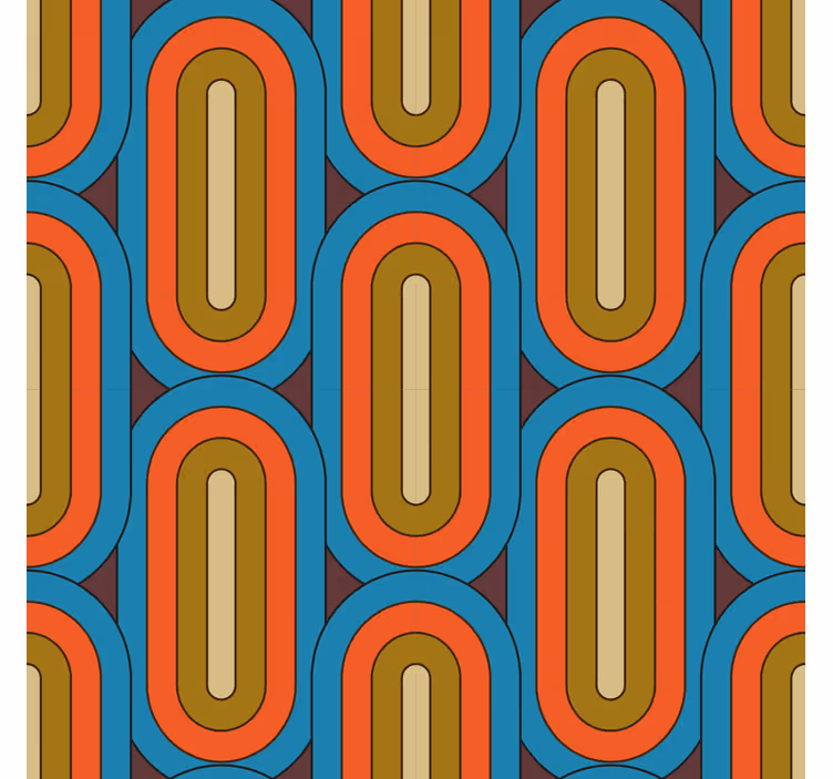 Rulou geam clasic albastru retro rotunjit - TenStickers