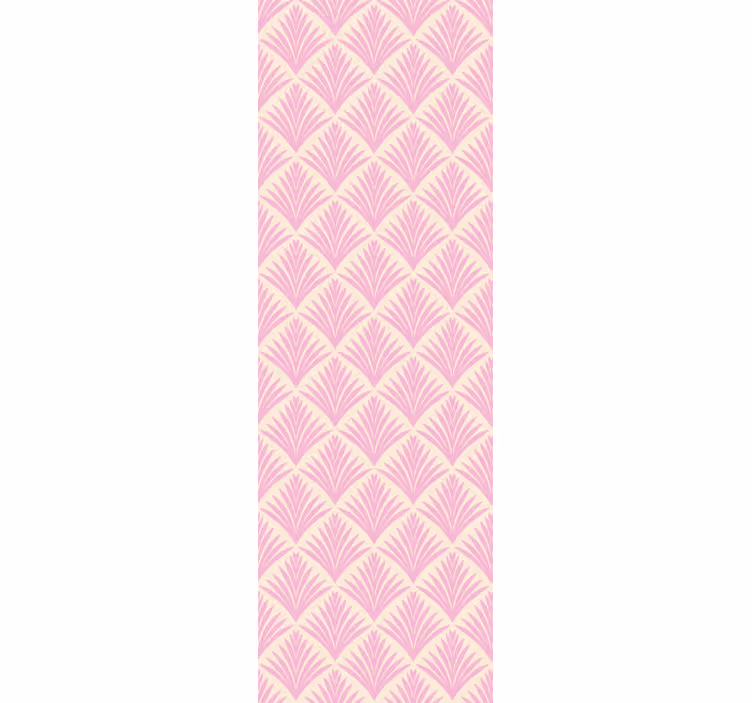 Rulou geam clasic model retro cu palmieri roz pastel - TenStickers