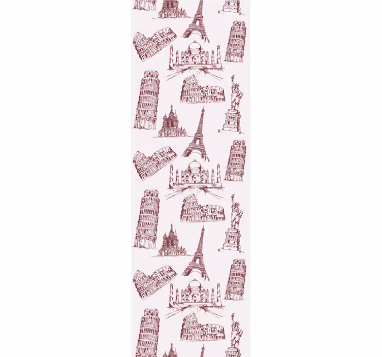 Rulou geam clasic model celebre monumente - TenStickers
