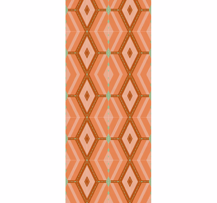 Rulou geam clasic nuanțe geometrice de toamnă 30s - TenStickers