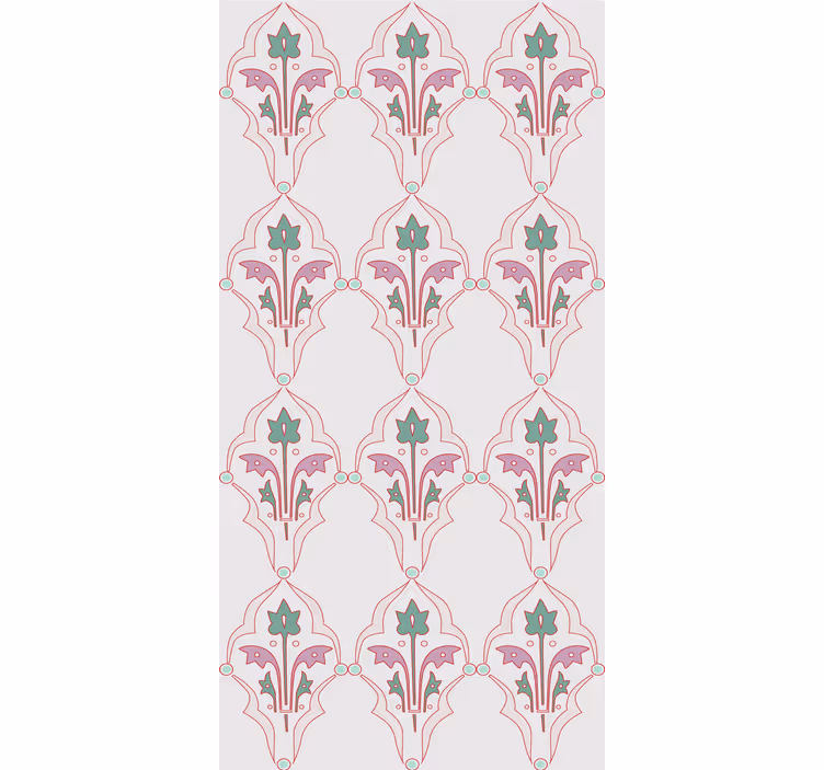 Rulou geam clasic cu design floral formalizat - TenStickers