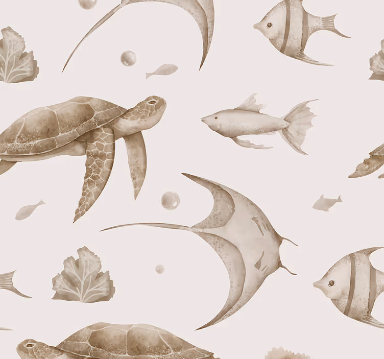 Rulou geam copil model ocean bej - TenStickers