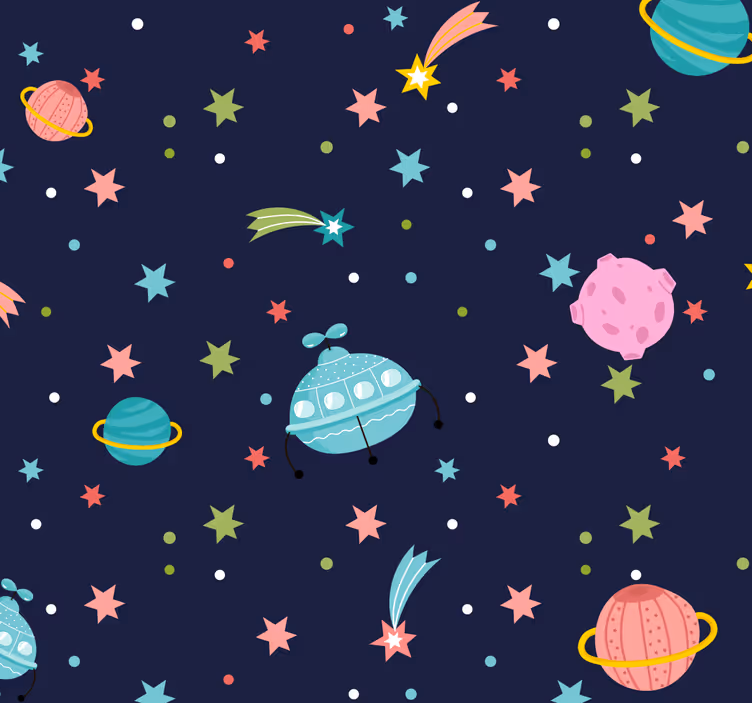 Rulou geam copil spațiu celest - TenStickers