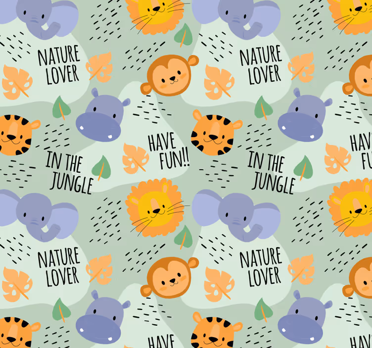 Rulou geam copil tapet pentru copii cu junglă - TenStickers