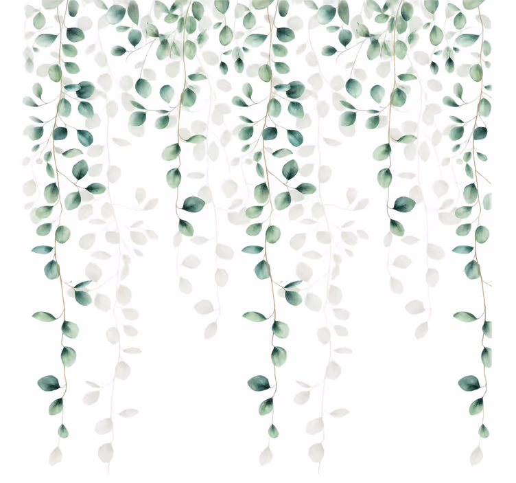 Rulou geam verde frunze suspendate - TenStickers
