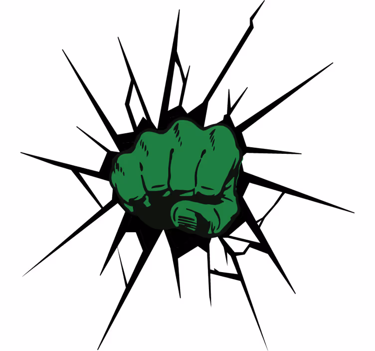 Rulou geam supereroi efect hulk - TenStickers