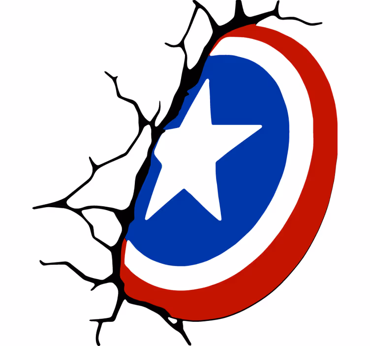 Rulou geam supereroi scutul lui captain america - TenStickers