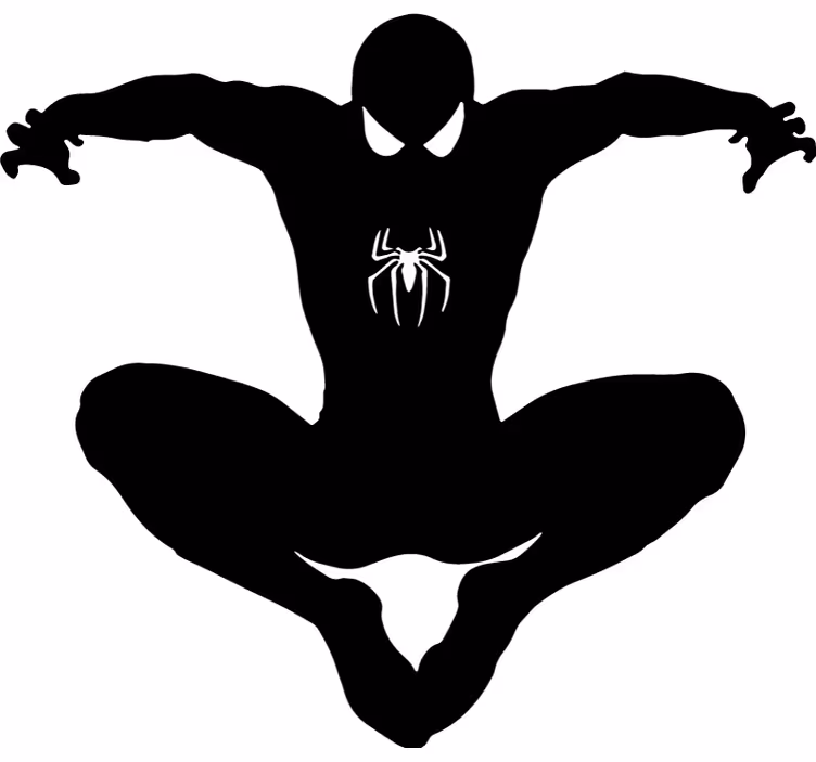Rulou geam supereroi silueta spiderman - TenStickers