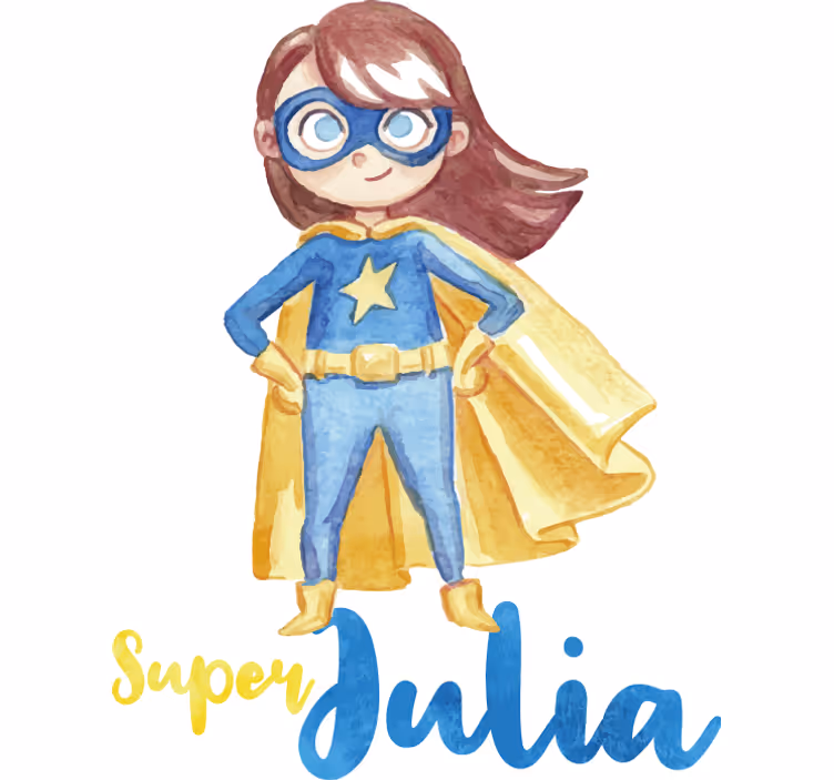 Rulou geam supereroi fetiță personalizat - TenStickers