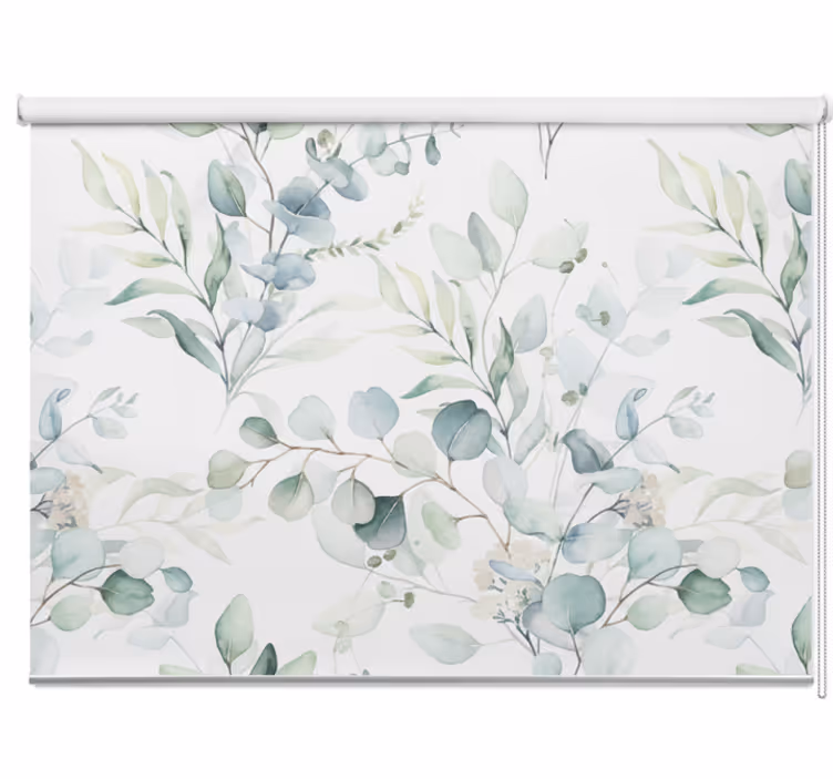 Rulou geam balcon design verde eucalipt - TenStickers