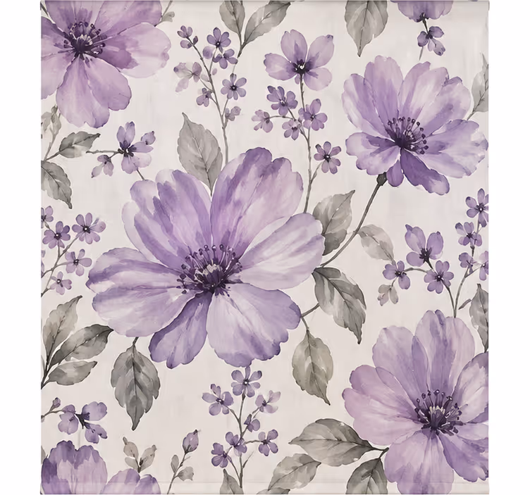 Rulou geam violet flori frumoase - TenStickers