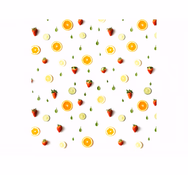 Rulou geam galben model fructe realiste - TenStickers