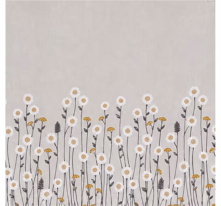 Rulou geam floral flori scandinave opace - TenStickers
