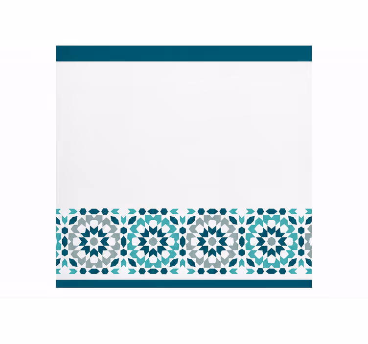Rulou geam bucătărie model pătrat teal - TenStickers