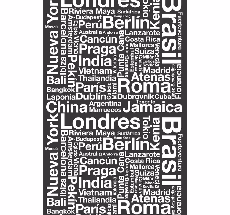 Orase text rulou fundal negru - TenStickers