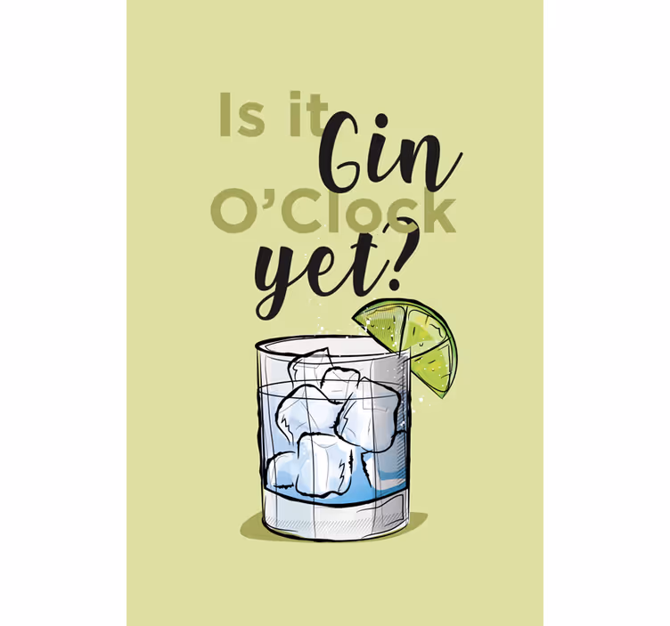 Rulou geam cu fraze gin încă băutură - TenStickers