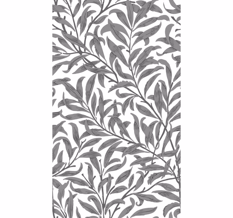 Rulou geam floral motiv botanic gri - TenStickers