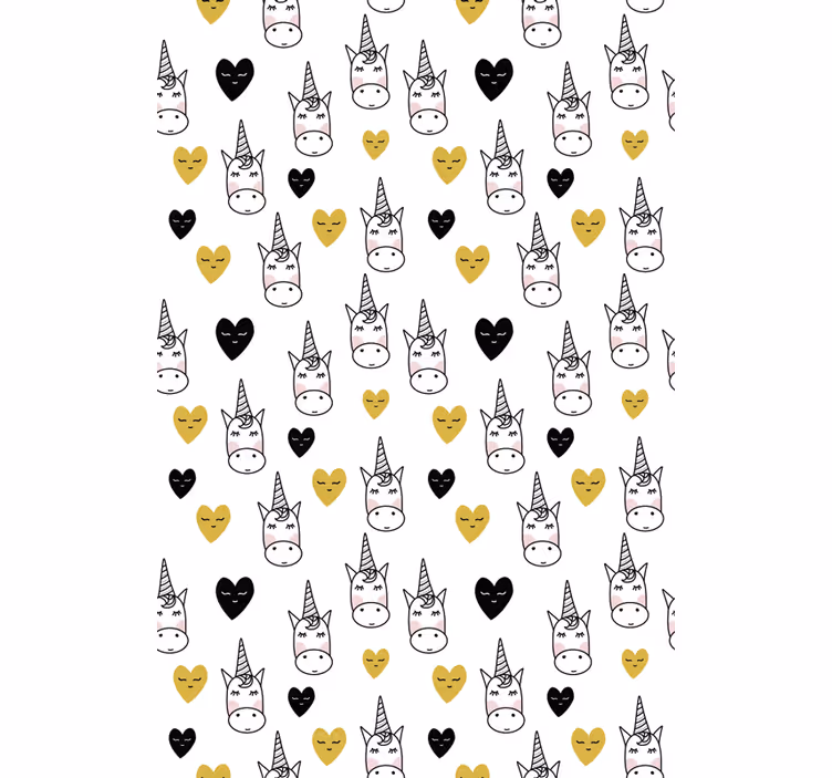 Rulou geam animale model de inimă de unicorn - TenStickers