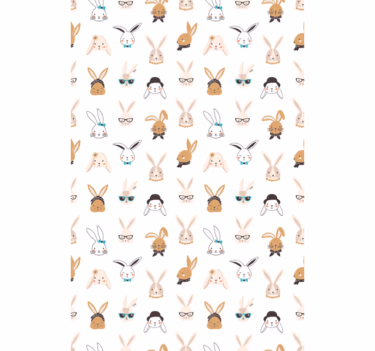 Rulou geam animale motive jucăușe de iepure - TenStickers