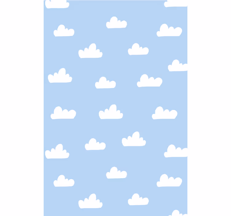 Rulou geam pentru copii model de nori cumulus - TenStickers