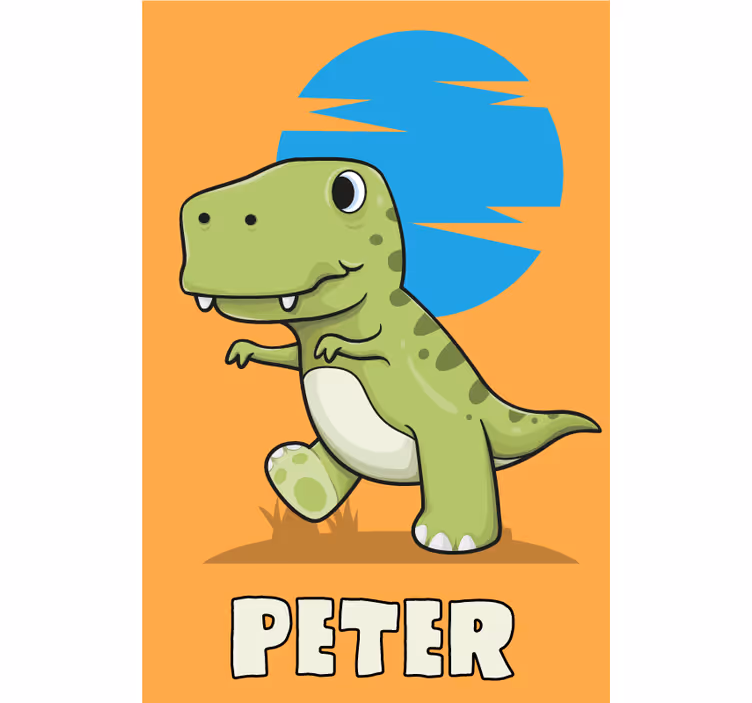 Jaluzea verde personalizată tipărită t-rex - TenStickers