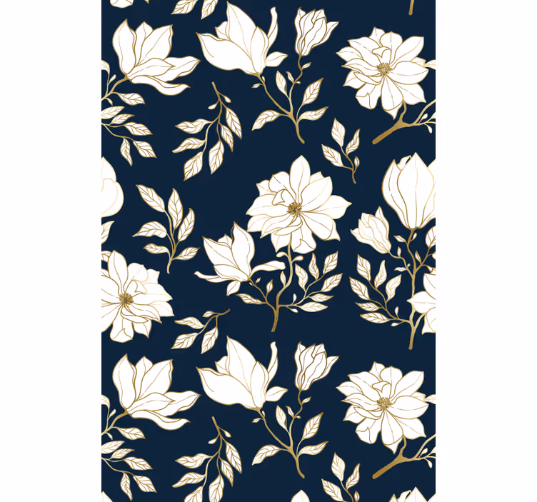Rulou geam floral ilustrație botanică - TenStickers