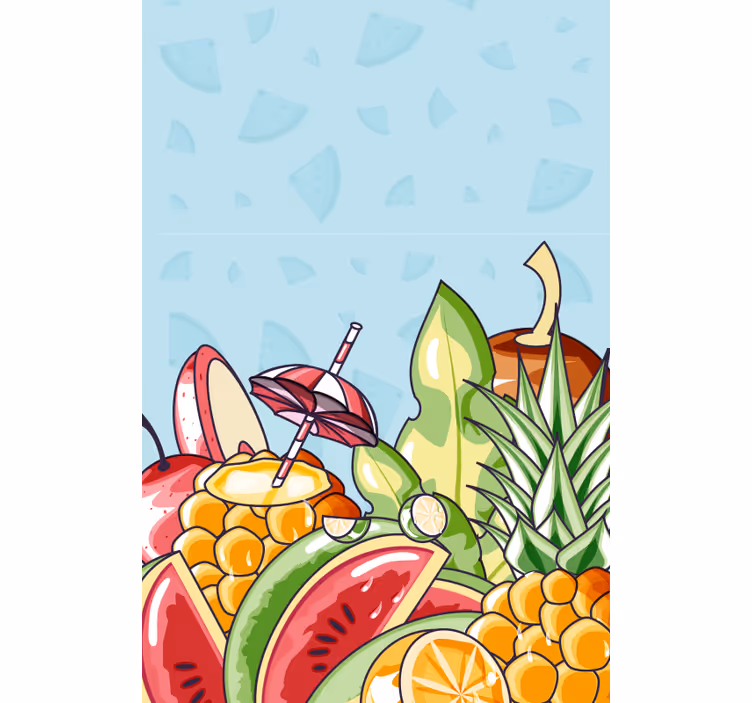 Rulou geam fructe și legume deliciul fructelor tropicale - TenStickers