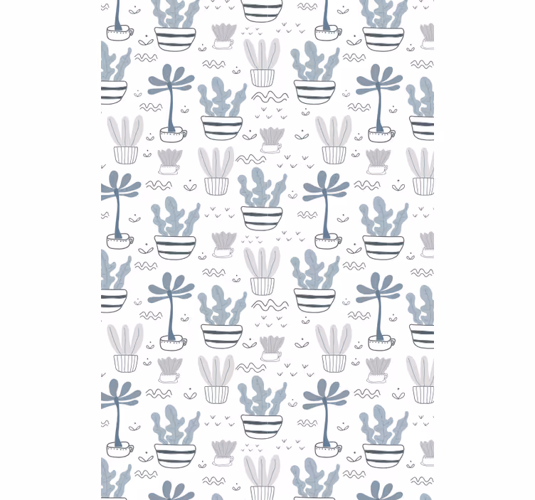 Rulou geam cactuși nuanțe de gri - TenStickers