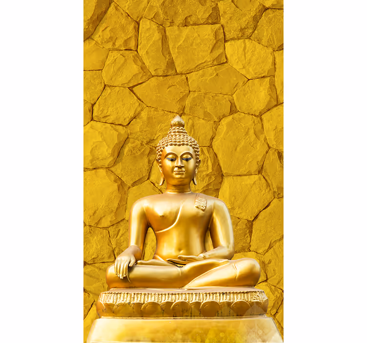Aur buddha zen galben Rulou - TenStickers