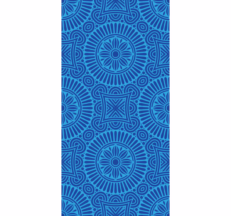 Tonuri albastre mandala zen Rulou - TenStickers