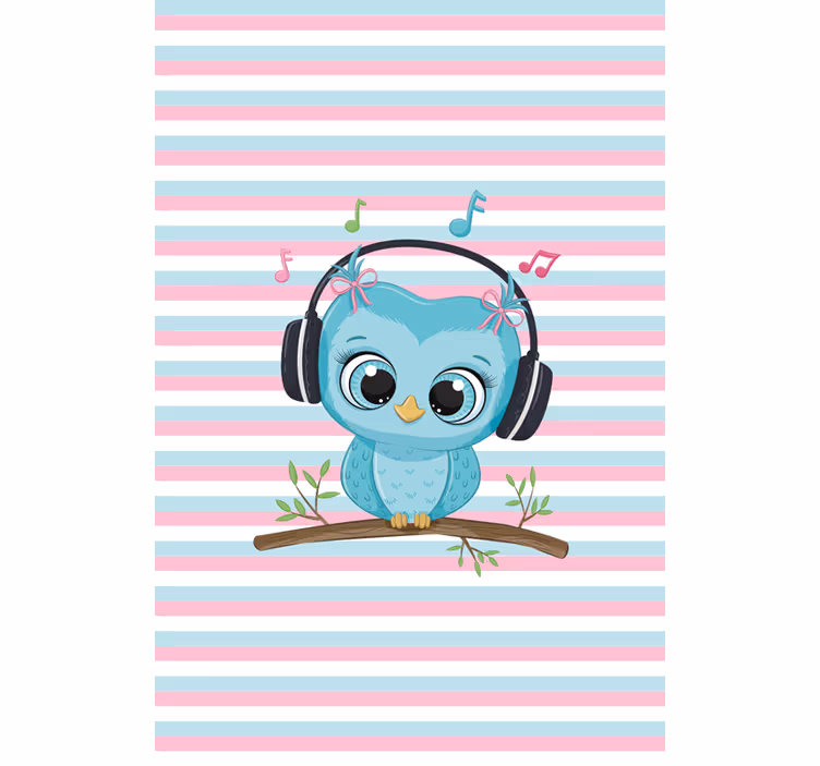 Rulou geam animale ilustrație de bufniță muzicală - TenStickers