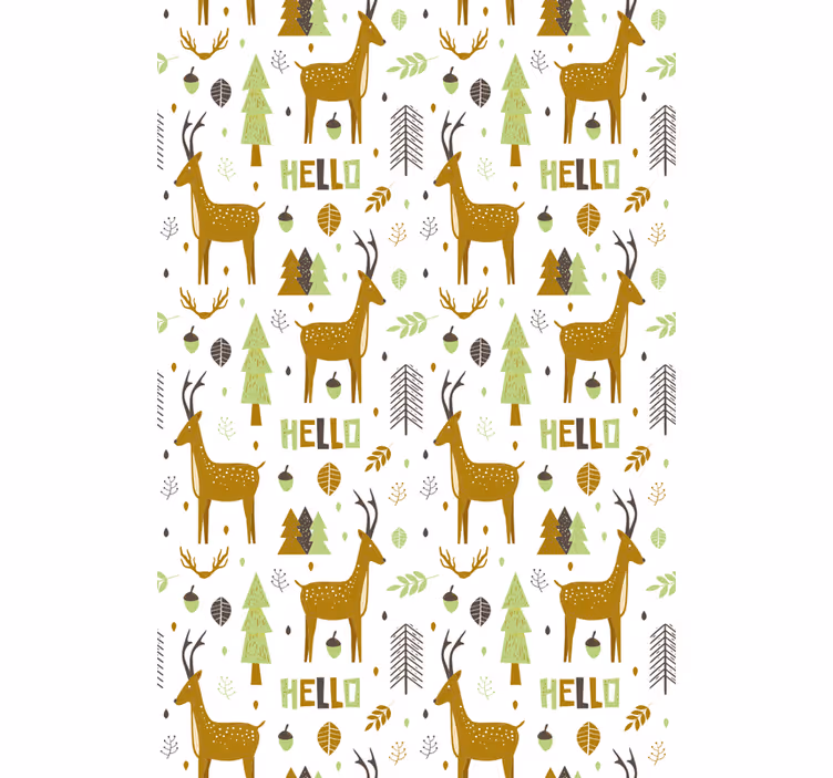 Rulou geam animale salut de pădure nordică - TenStickers