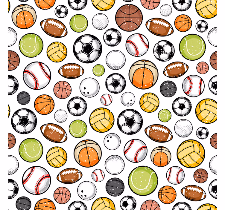 Rulou geam sporturi echipament pentru mingi asortate - TenStickers