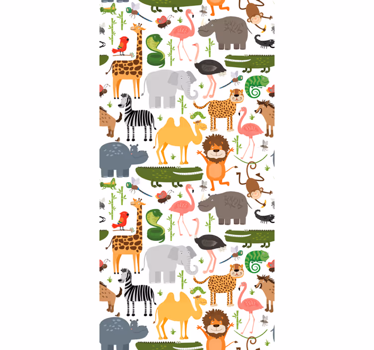 Rulou geam animale prieteni animale de safari - TenStickers