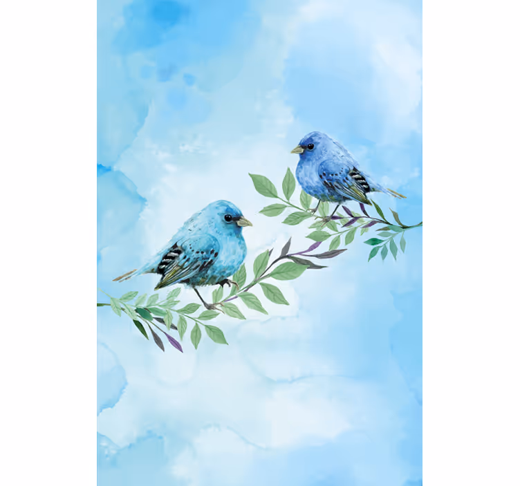 Rulou geam animale păsări cântătoare cocoțate - TenStickers