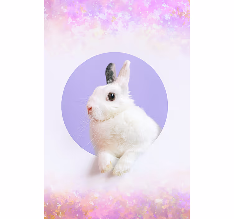 Rulou geam animale portret de iepure - TenStickers