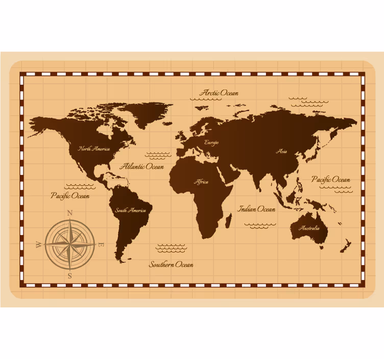 Harta lumii vintage atlas Rulouri - TenStickers