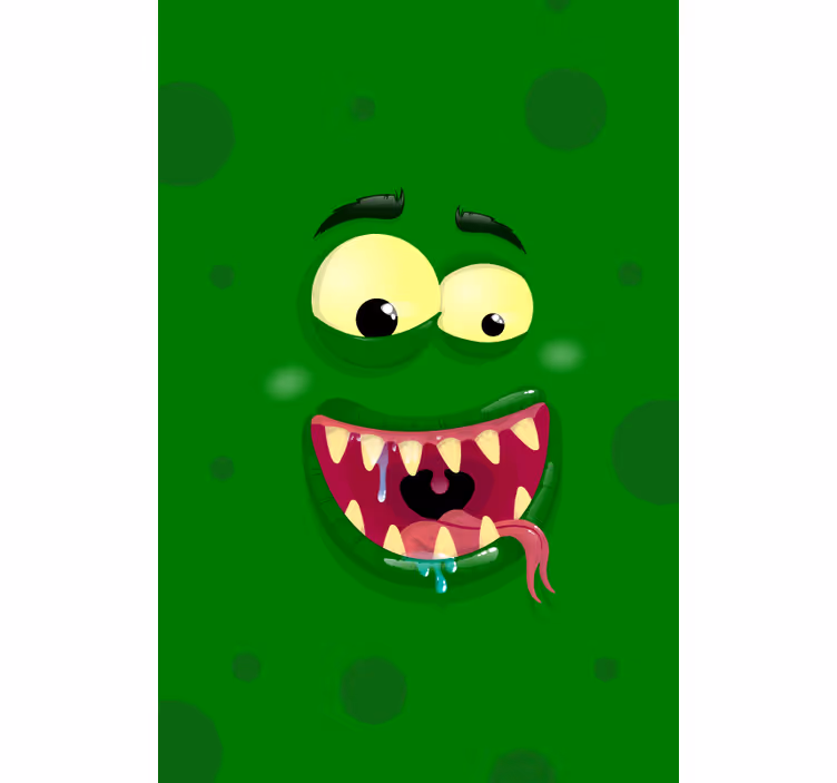 Rulou geam distracție monstru verde - TenStickers
