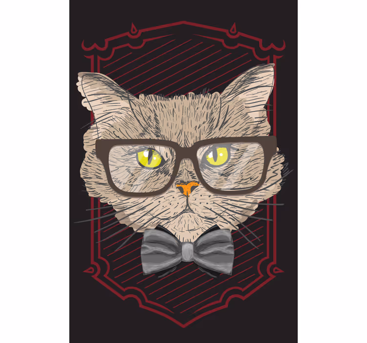 Pisica cu ochelari distractiv Rulouri - TenStickers