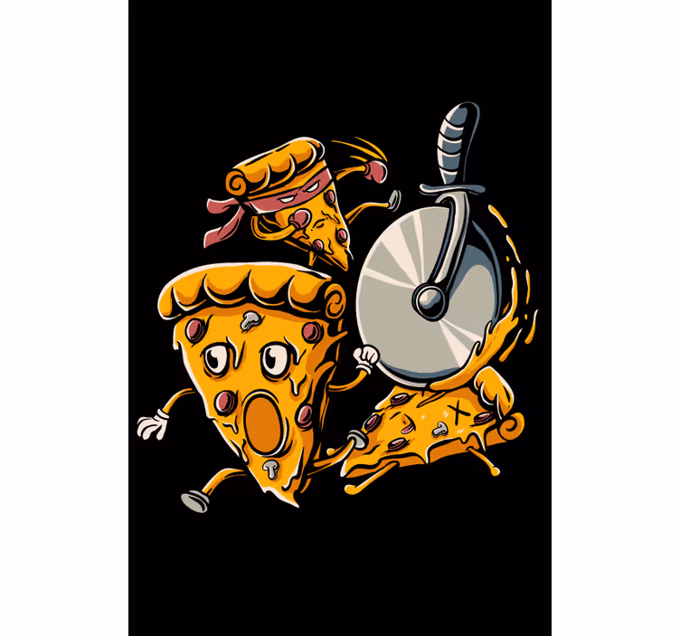 Rulou geam distracție felii de pizza animate - TenStickers