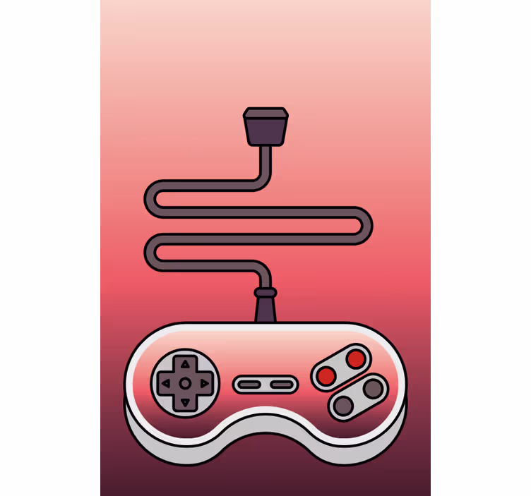 Jaluzele cu rolete Geek controler roșu - TenStickers