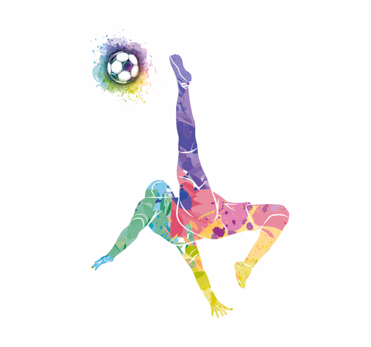 Jucător de fotbal acuarelă sport Rulouri - TenStickers