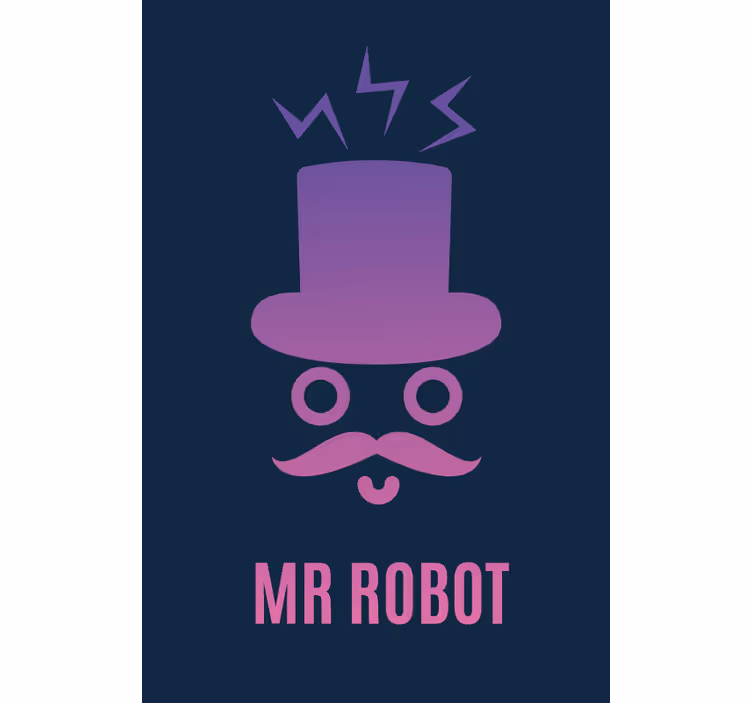 Jaluzele cu rolete Geek domn robot - TenStickers